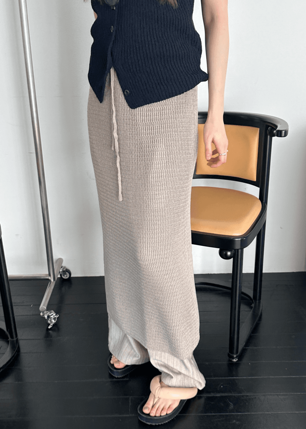 Net knitting skirt