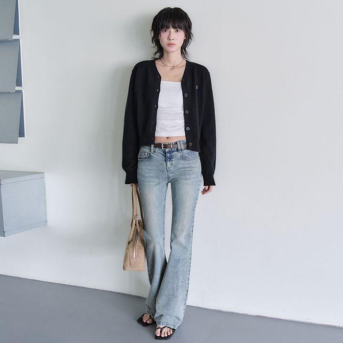 (W)Signature Slim Low Rise Flared Jeans DCWPT006LBlueB