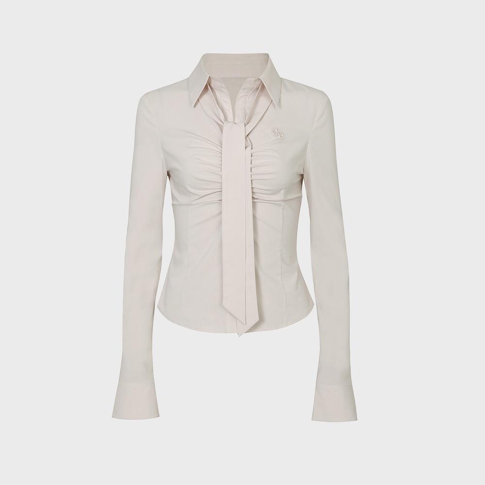 VIVIAN SCARF SHIRT beige