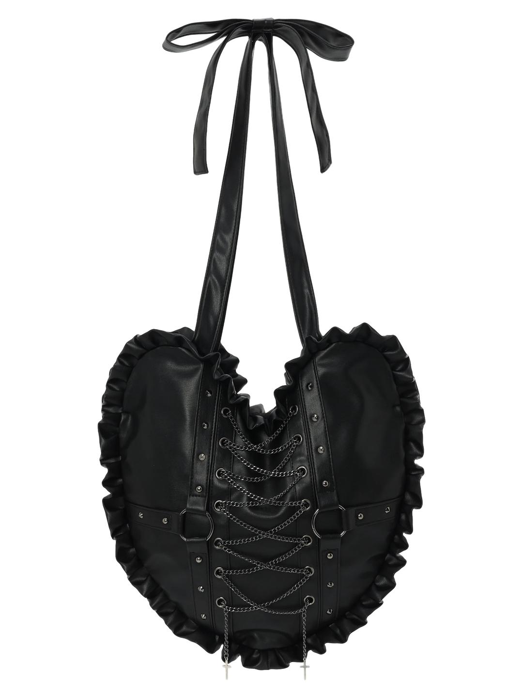 チェーン付きハート型トートバッグ