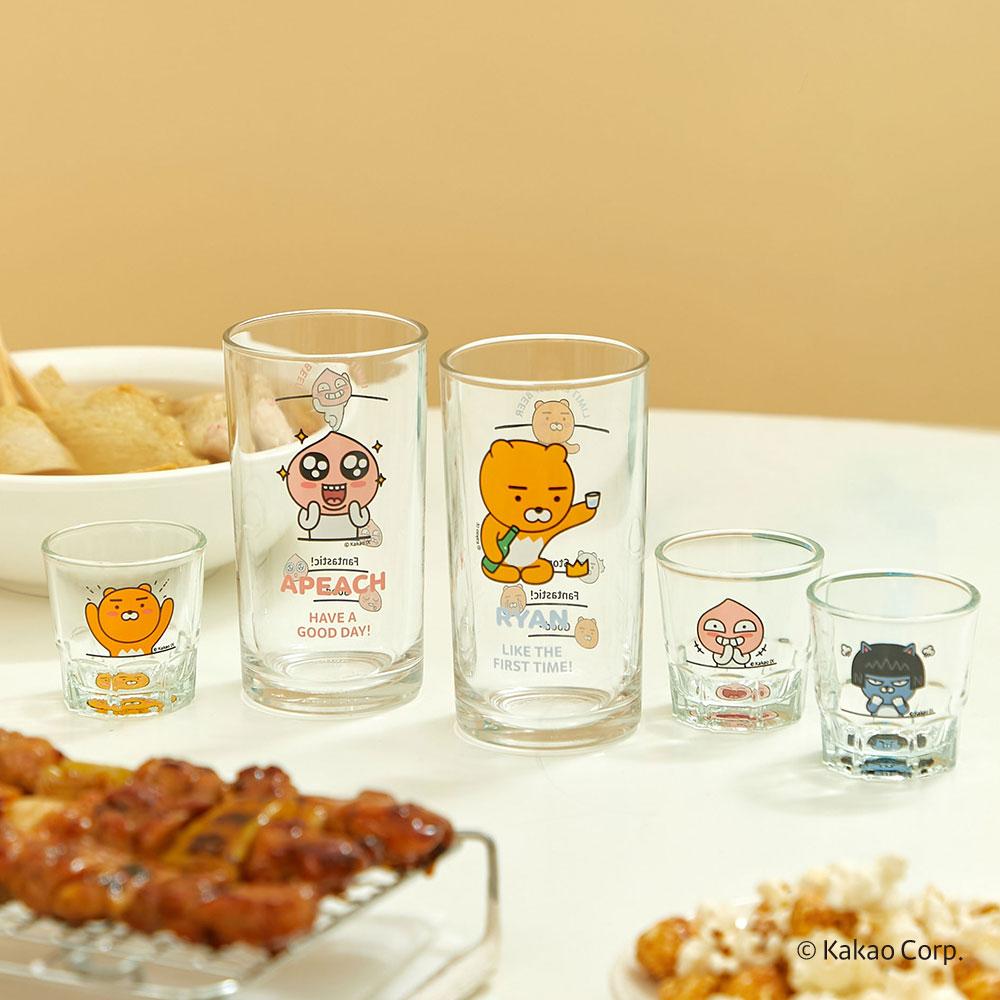 "달콤한 홈술의 비법" 카카오프렌즈 소맥잔4P+소주잔4P 선물세트 (총 8P)