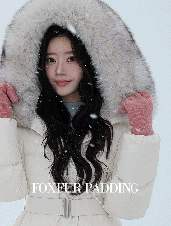 케이클럽 [단독][MADE](솜털50)에리아 프리미엄 리얼 와이드 폭스퍼 벨티드 하프 패딩 (S-XL/1천장돌파/겨울아우터/겨울패딩/데일리룩/출근룩/방수패딩/오리털패딩/빅사이즈)