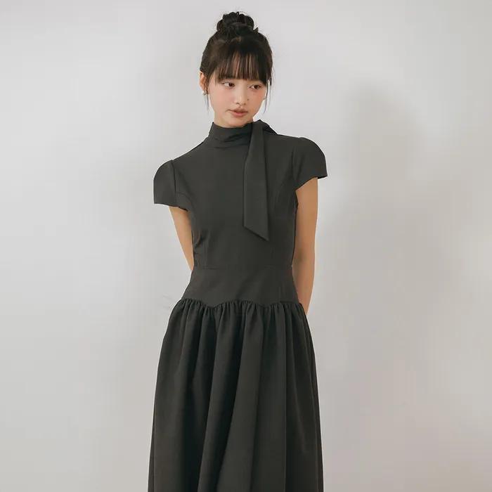 Bridal Still Line One-piece_charcoal