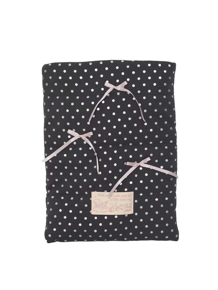 Pillow Notebook Pouch_dot charcoal
