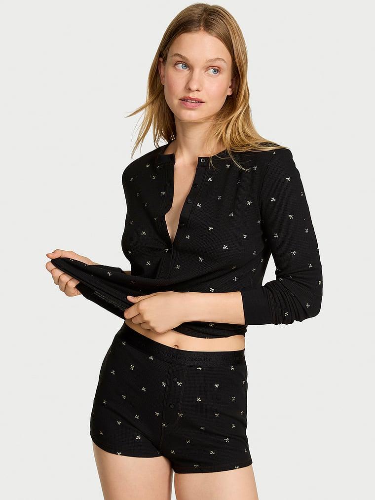 소프트 보온 헨리 쇼츠 파자마 세트