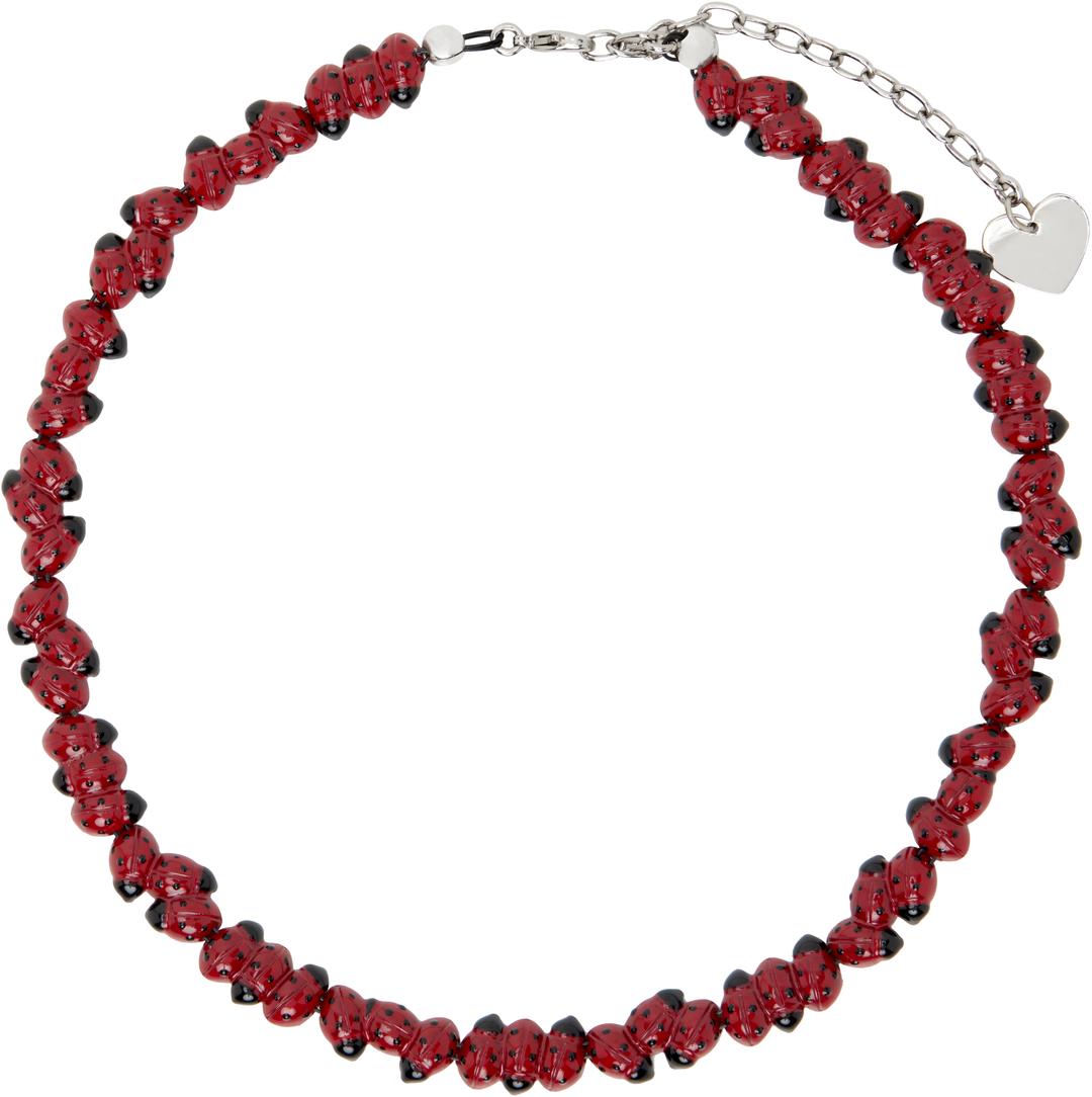 SSENSE 익스클루시브 레드 & 블랙 D'heygere 레이디버그 네크리스