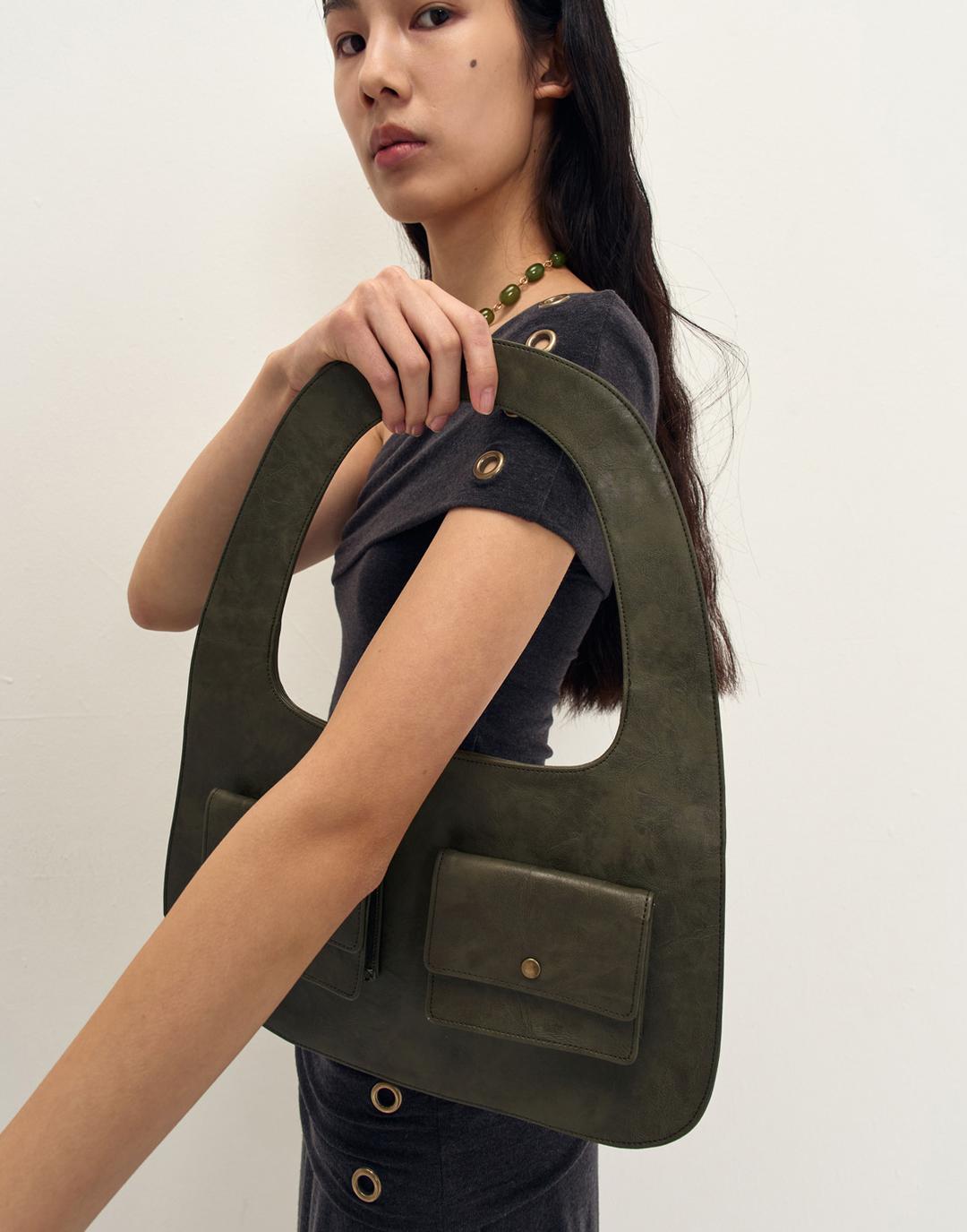 Bubble Pocket Bag (Khaki)