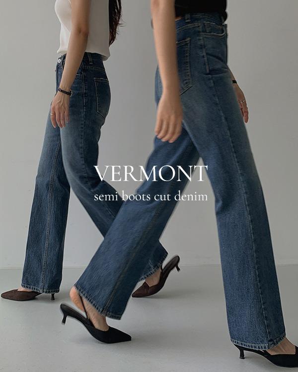 [핏보장/클래식][PURE DENIM] 버몬 세미 부츠컷 데님 팬츠