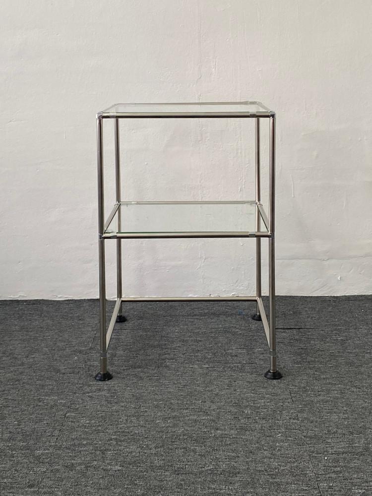 철제 모듈 2단 협탁 (400x400x700) 미니 선반