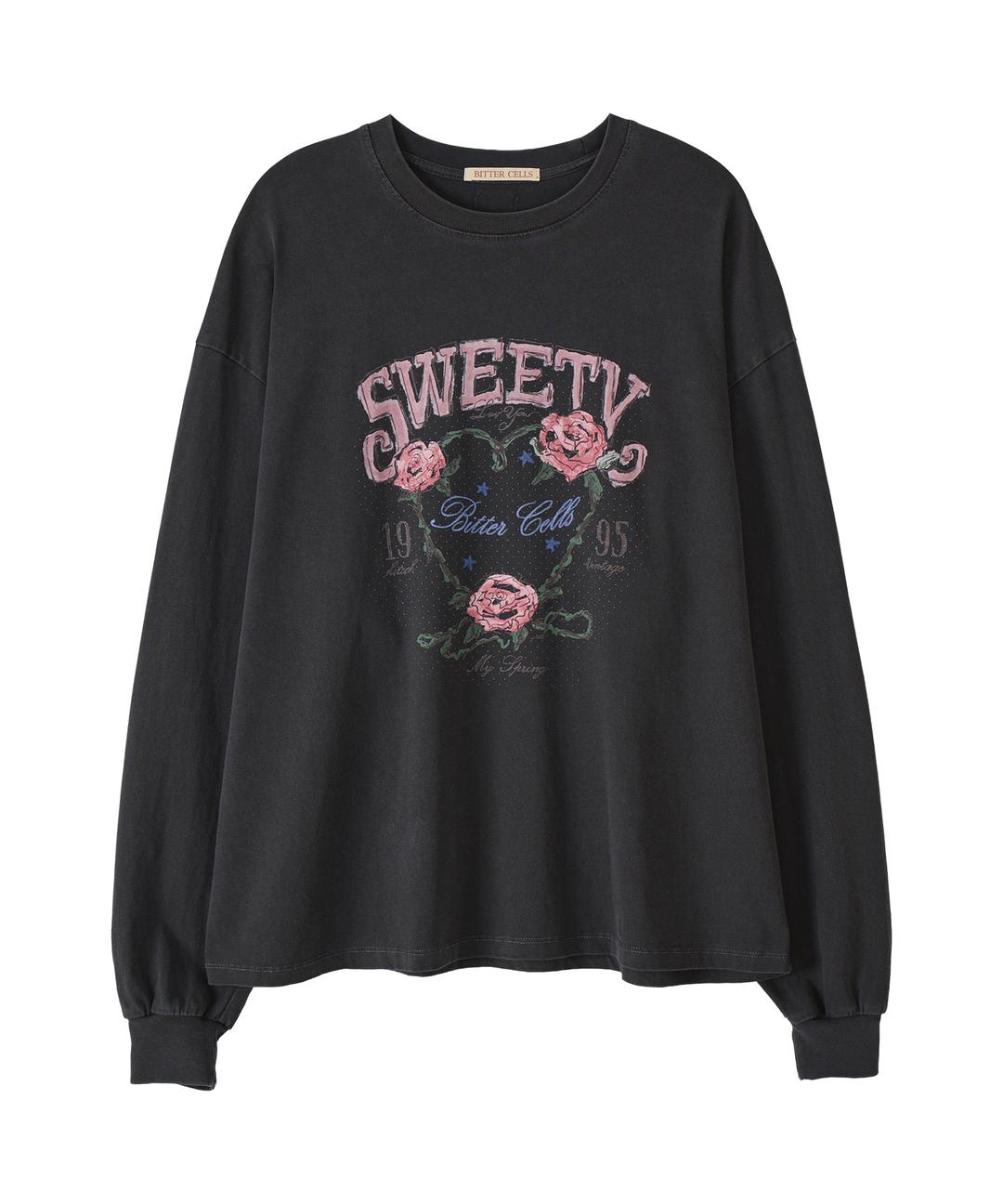 Rose Petal Long Sleeve-Pigment Charcoal