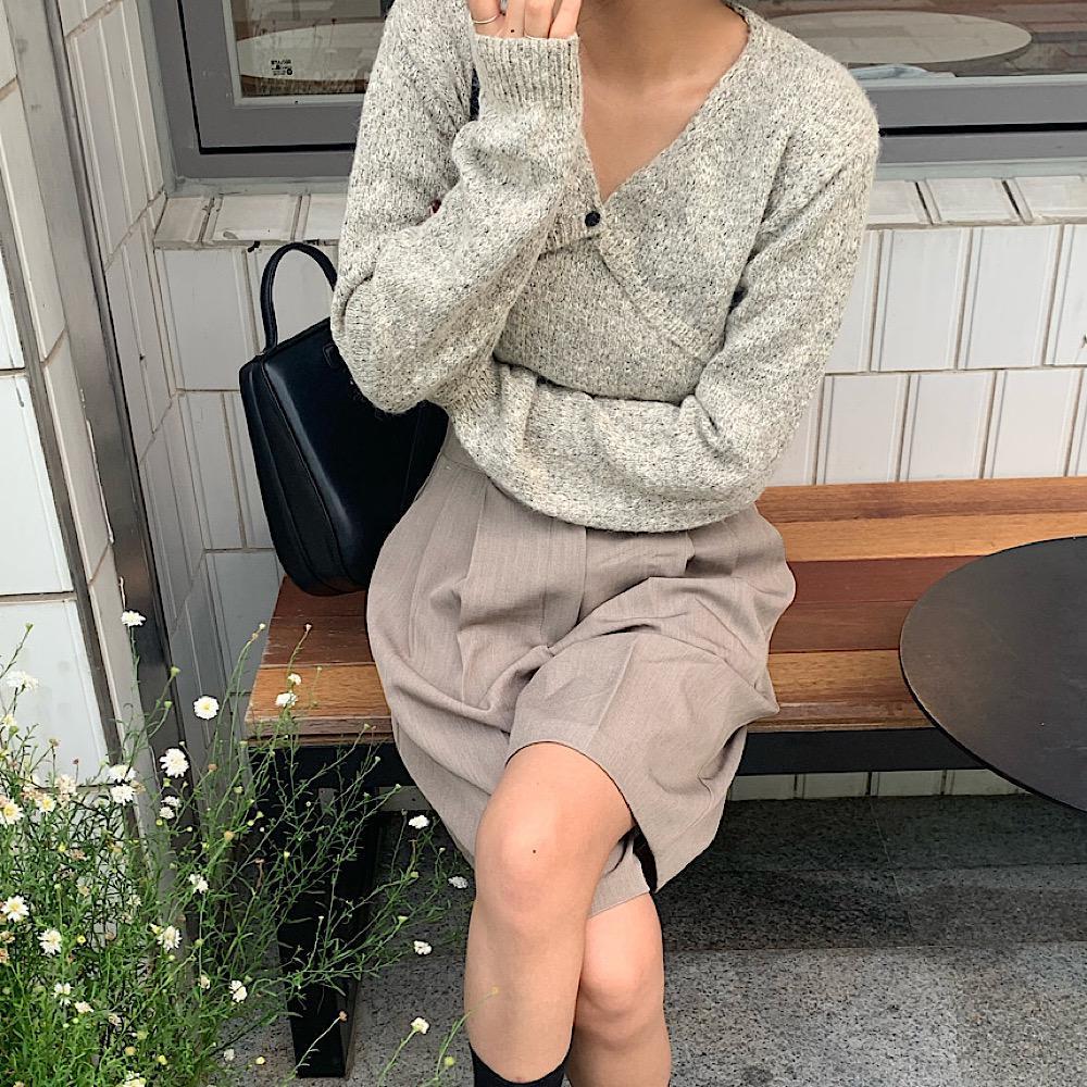 여성 볼레로 나시 세트 가디건 보카시 니트 가디건