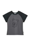 Korilakkuma dot raglan tee (Charcoal)