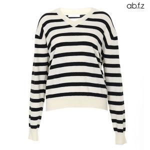 [ab.f.z] 브이넥 울블렌드 디자인 니트 (AFW4HW39A)