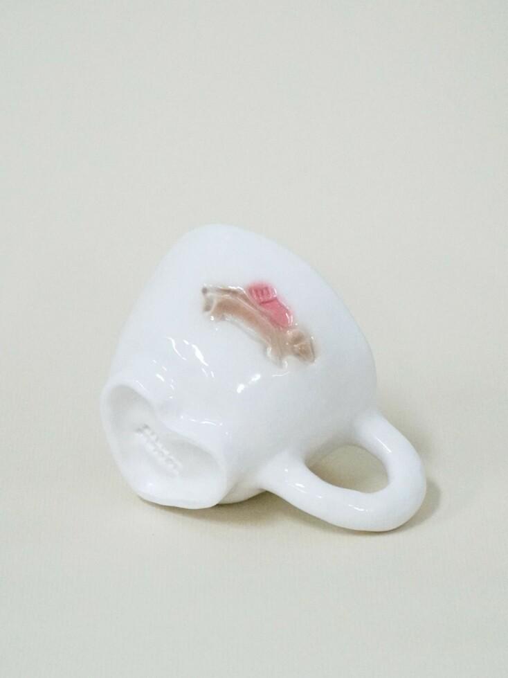 puppy mug red