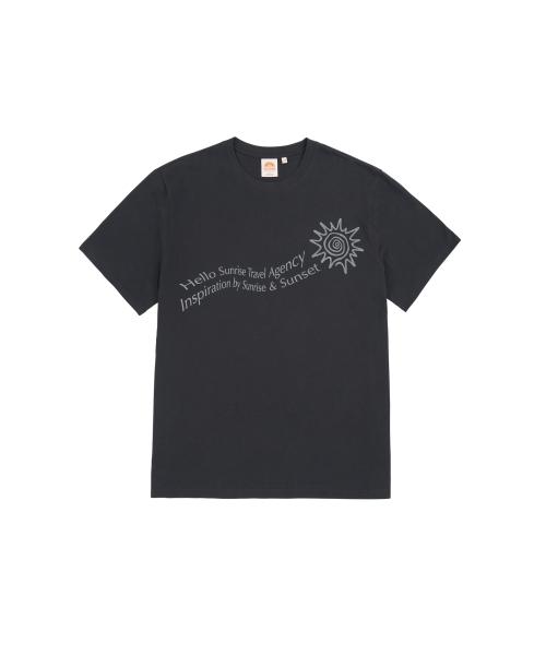 HS Travel Agency Wave Logo Tee_Charcoal