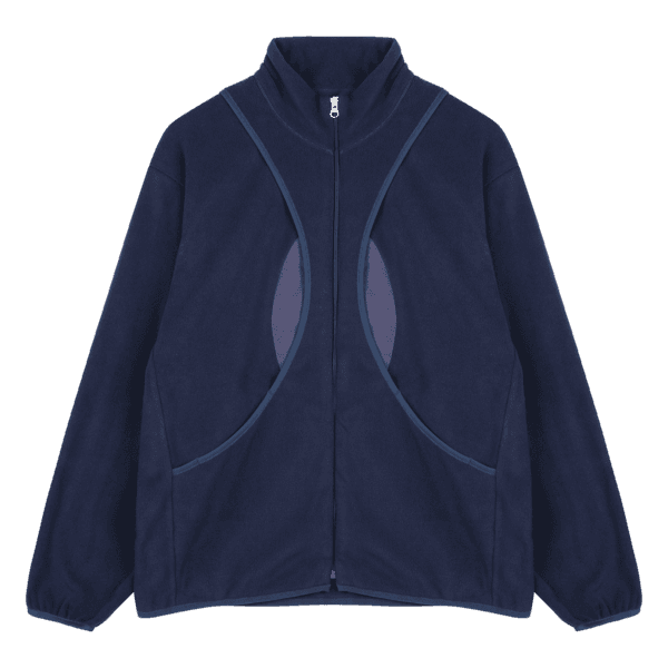 Curved fleece jacket