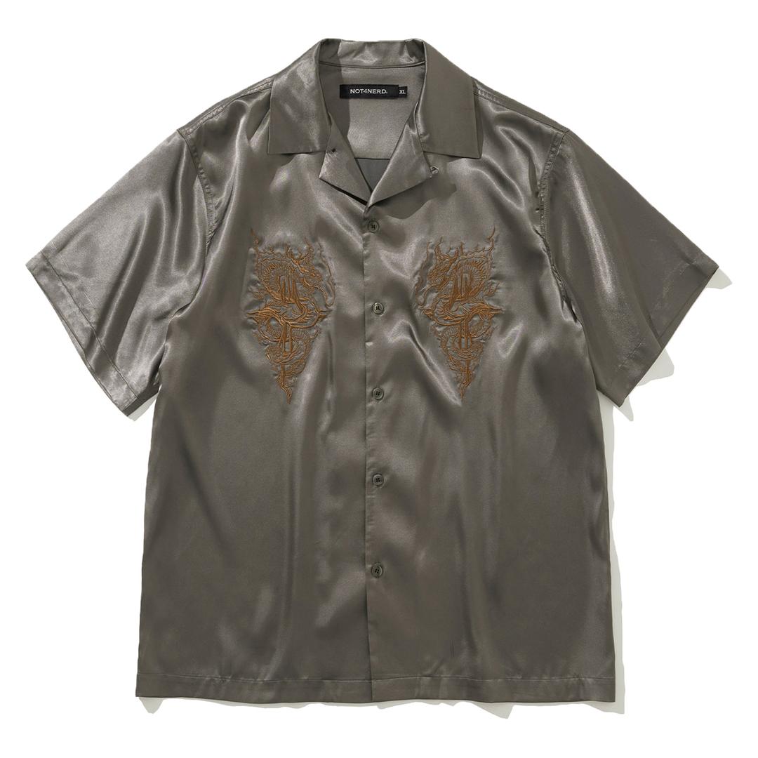 Wrapped Snake Bowling Half Shirt - Khaki