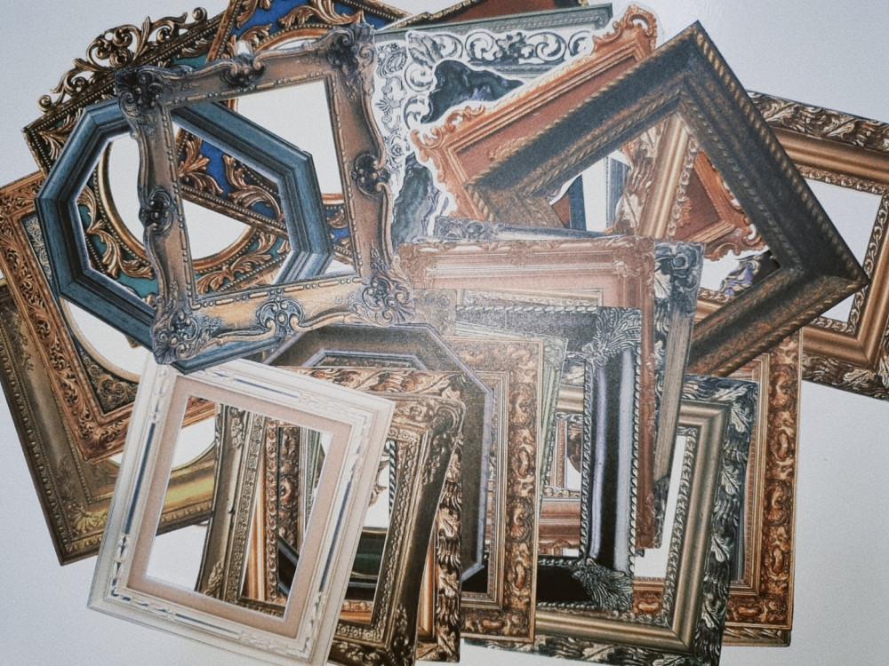 수제 프레임 모조지 스티커팩 37pc Vintage Frame Sticker Pack