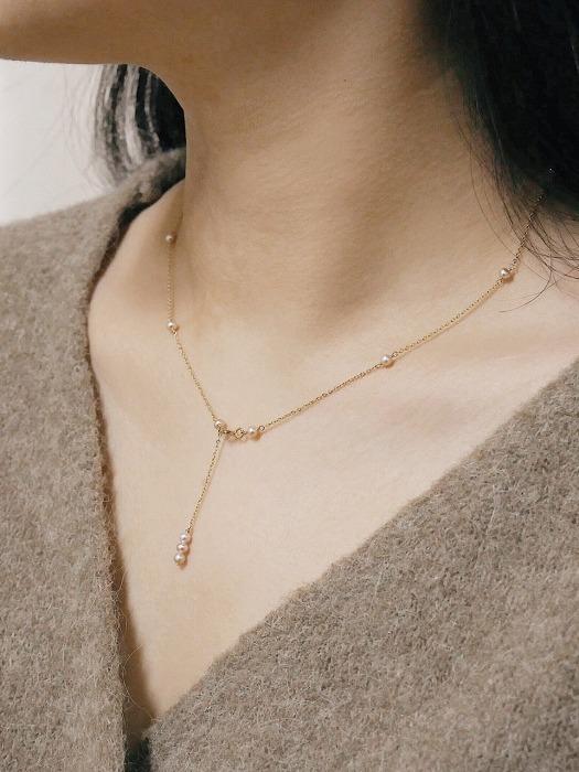 Y PEARL 14K GOLDFILLED NECKLACE