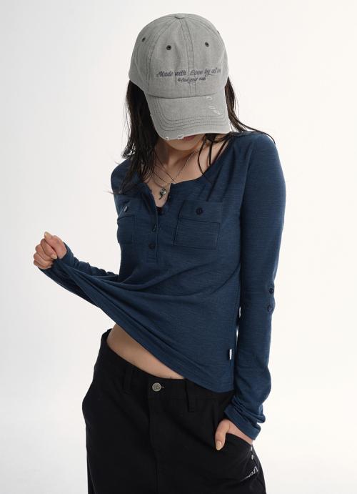 ATLANTA POCKET TEE / BLUE-GREEN