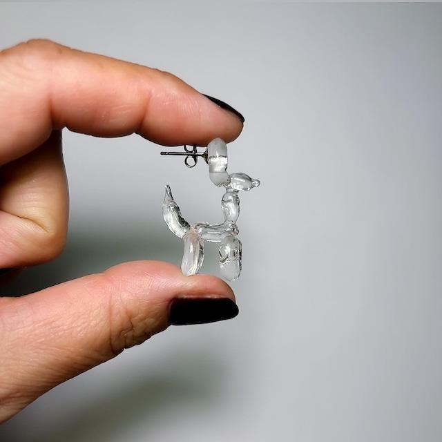 【片耳ピアス】風船いぬ　mini