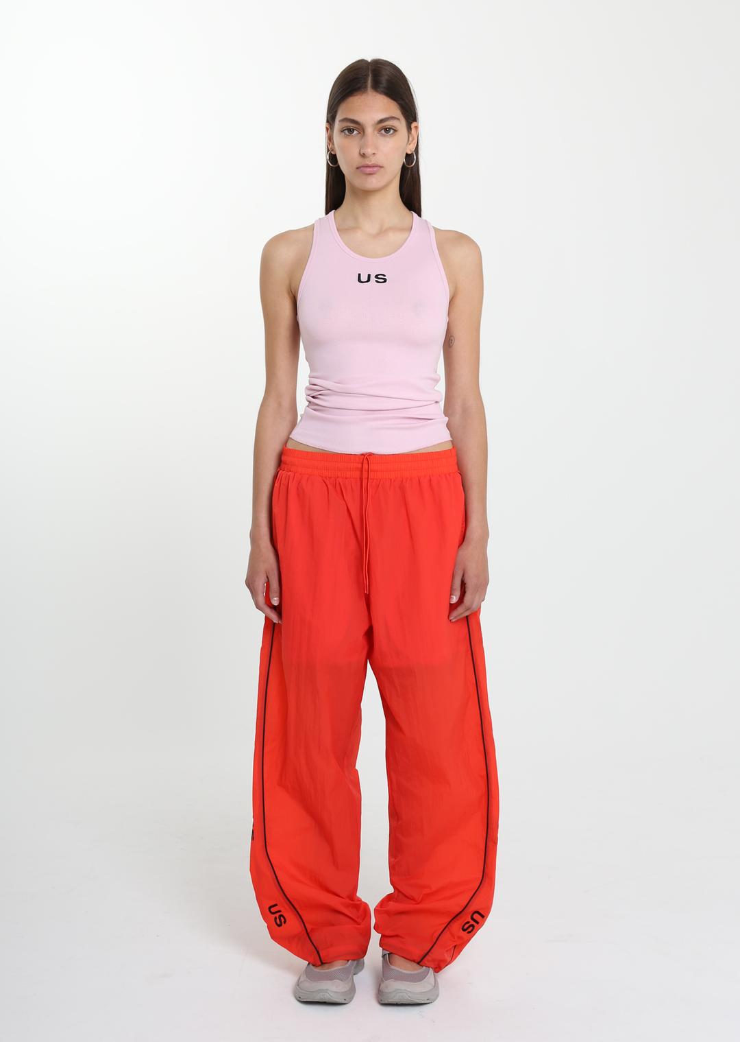 US RIBBED SLEEVELESS TOP PINK