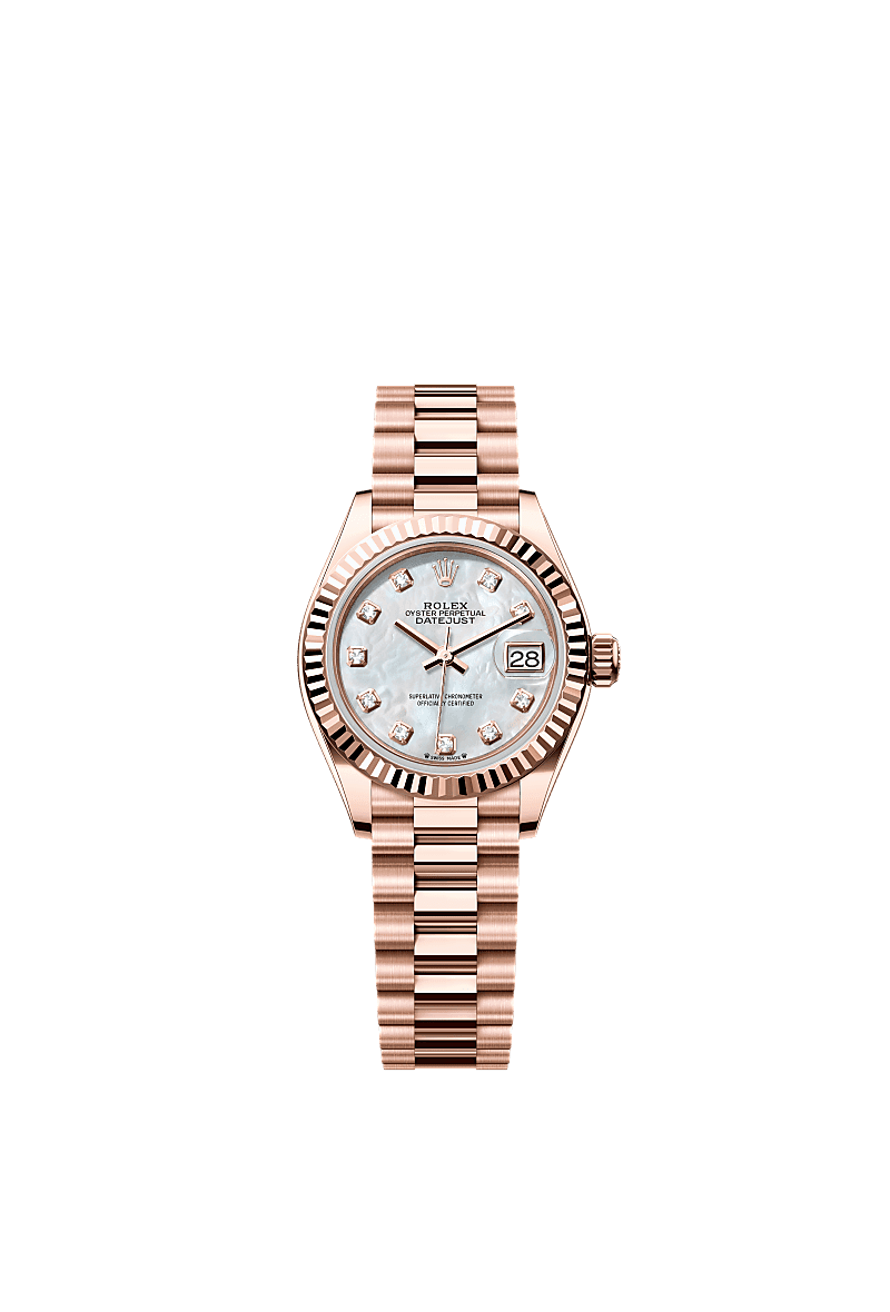 롤렉스 Lady-Datejust 시계: 18캐럿 에버로즈 골드 - m279175-0017