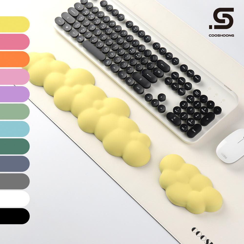 쿠슝 구름 팜레스트 마우스 패드 키보드 손목 받침대 쿠션 보호대 M 세트