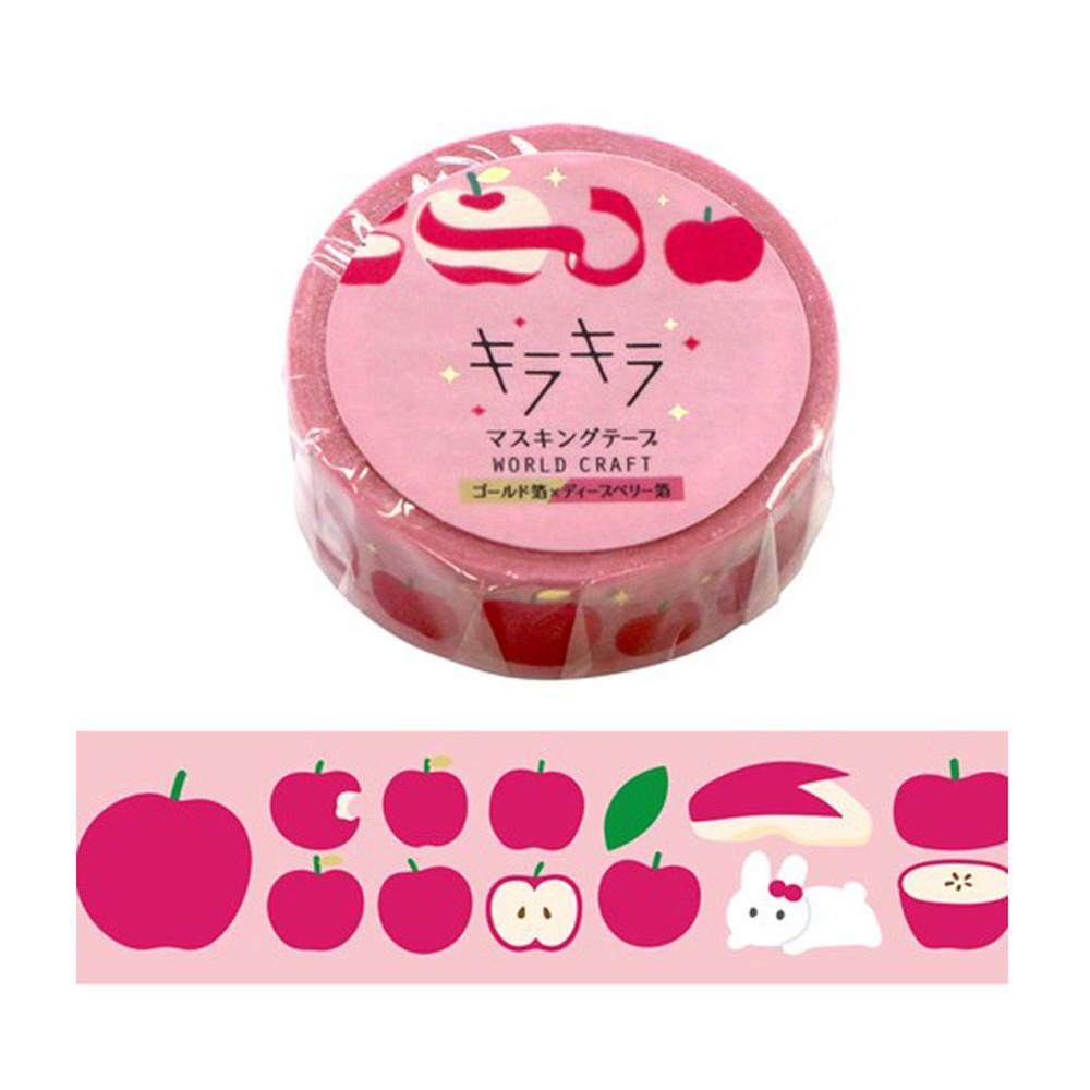 월드크래프트 키라키라 마스킹테이프(Apple) KRMT15-035