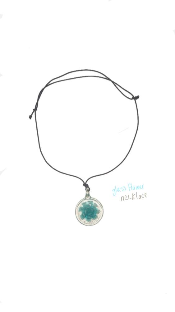 glass flower necklace