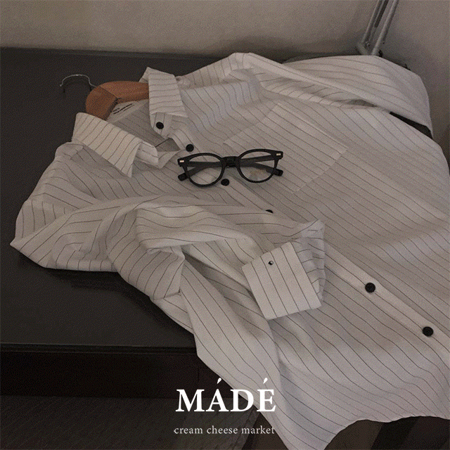 [추석🍂10%할인] [굿원단] 자체제작 #크치Made 비긴즈 스트라이프 올드머니 내추럴 셔츠 - nb / 올드머니룩,하객룩,출근룩
