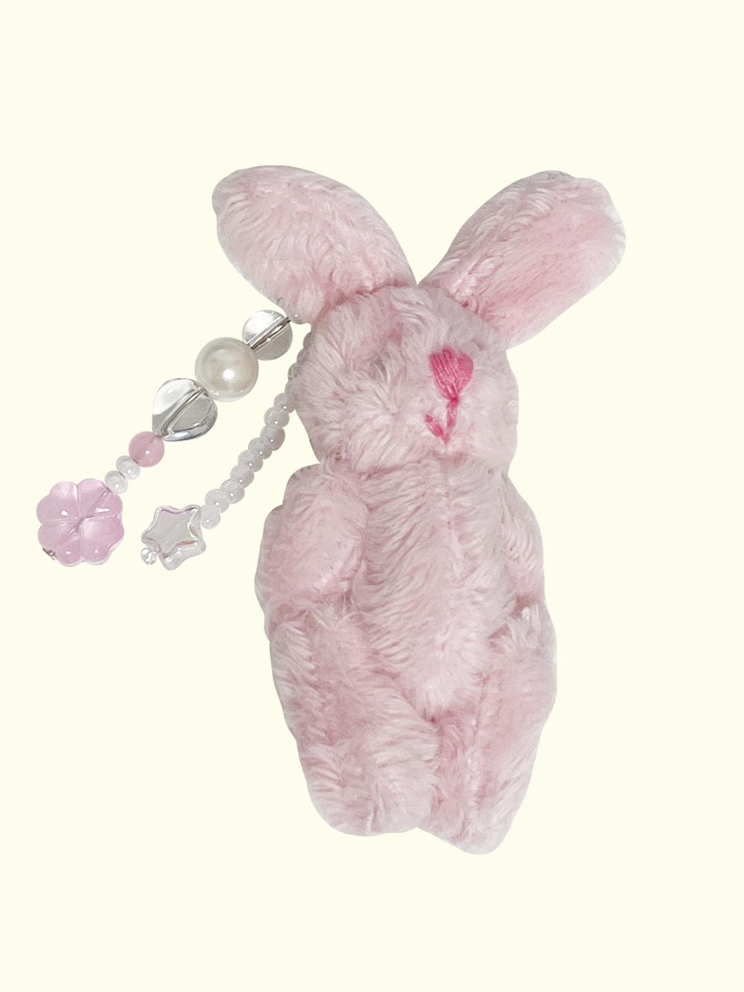 pink rabbit keyring