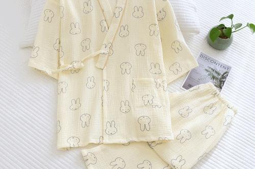 미피 토끼 순면 유카타 가운 잠옷 세트