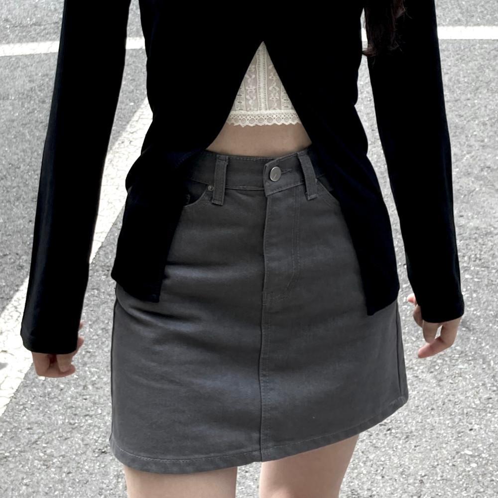 생지 데님 스커트 (2 color)
