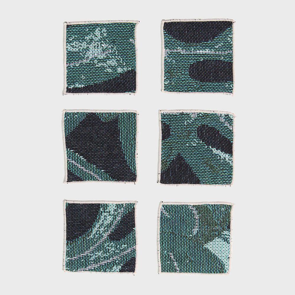 [SEOSEW] Tea coaster - Green/Pink