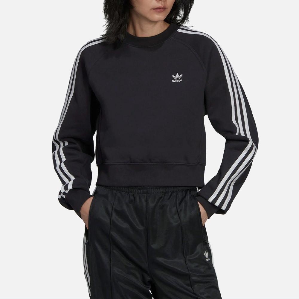 아디다스 우먼 크롭 맨투맨 HF7530