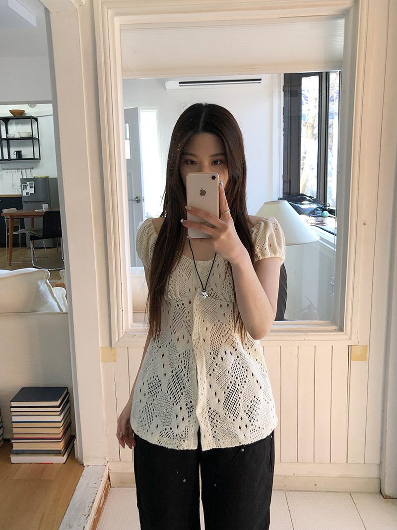 오르카 vintage punching blouse