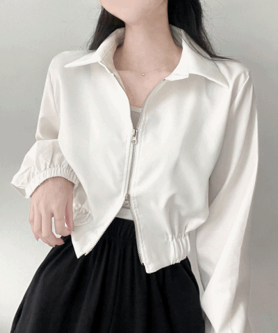 [6color/가성비템!] 봄가을 카라 투웨이 크롭 집업 자켓 바람막이