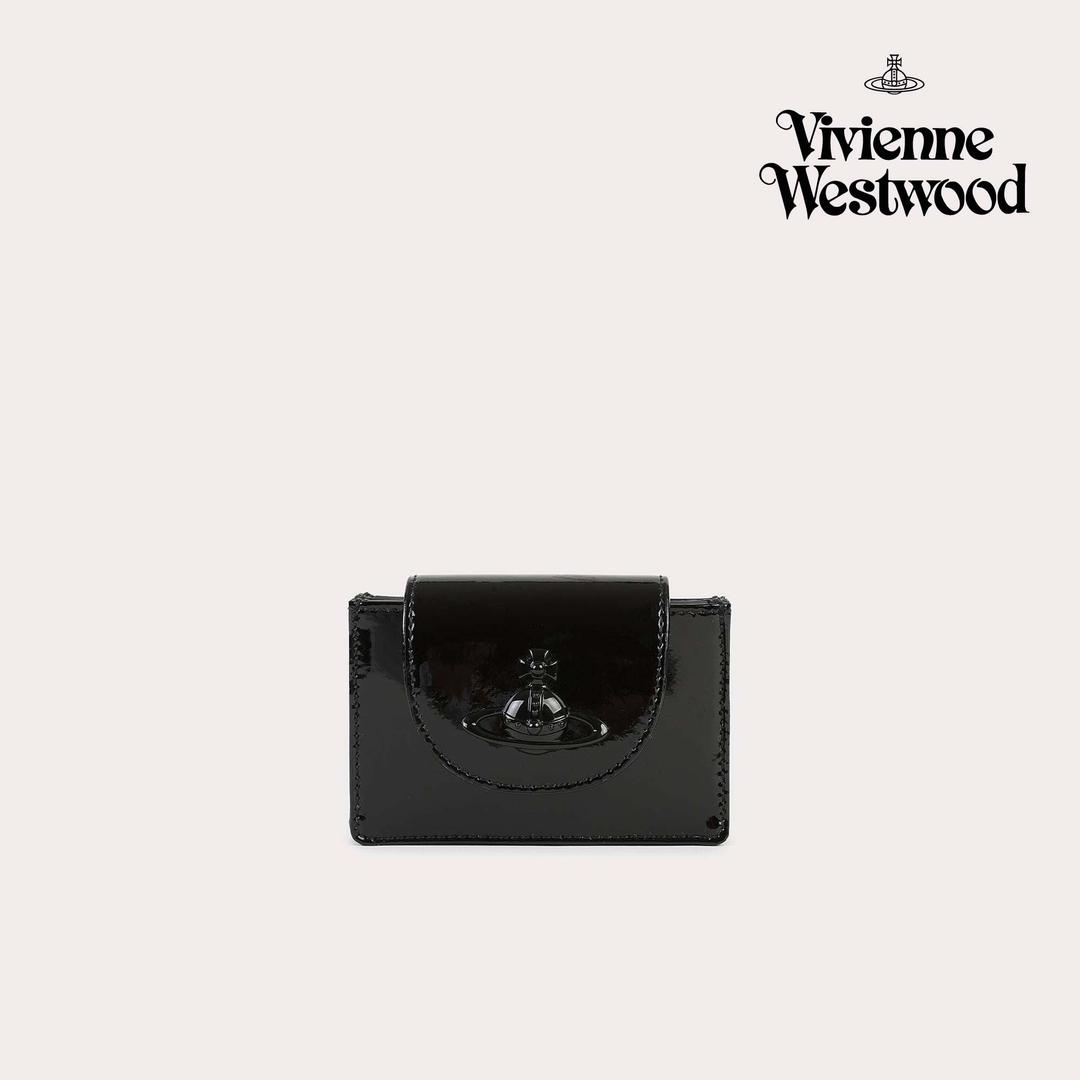 [공식] 샤이니 페이턴트 플랩 카드지갑