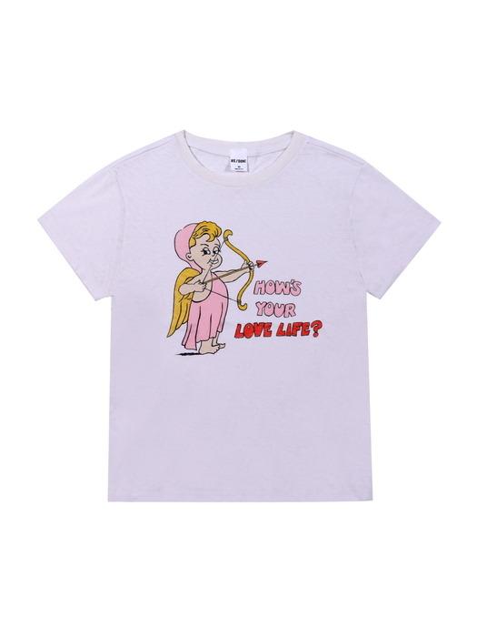 리던 024-02WCGT328 클래식 큐피드 러브 라이프 여성 반팔티