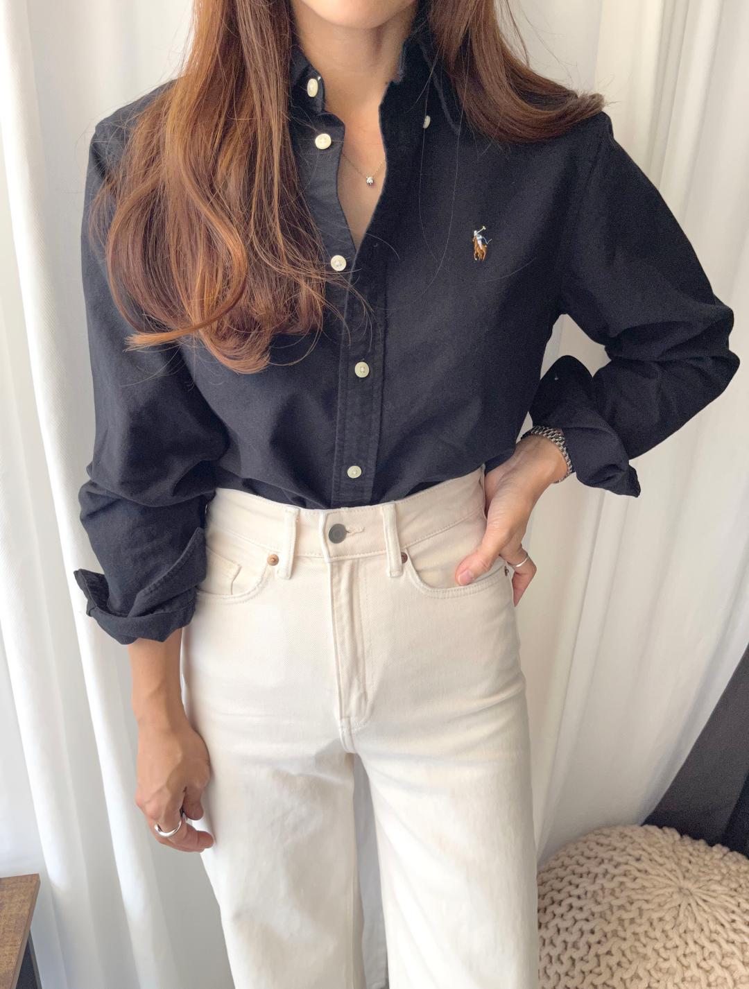 폴로랄프로렌 ﻿여성 클래식 핏 옥스포드 긴팔 셔츠