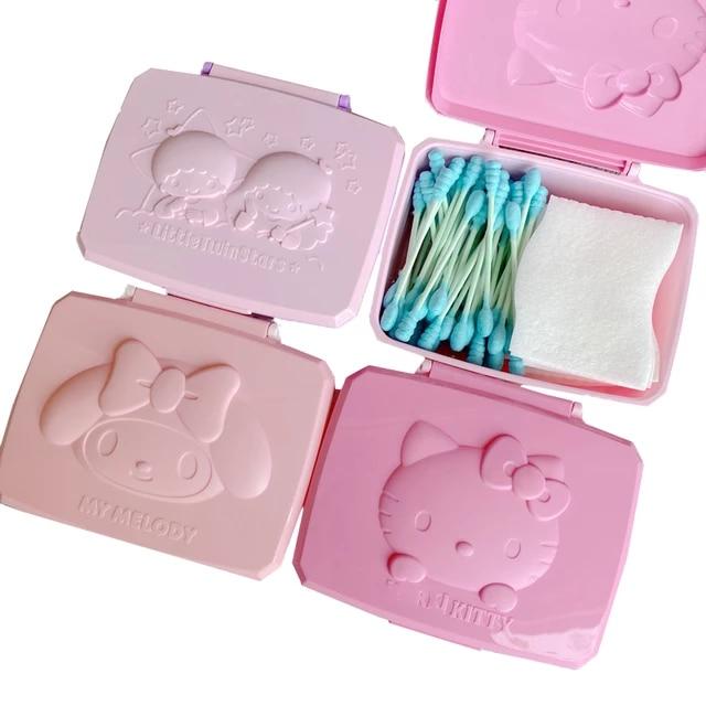 13CM Sanrios 만화 카와이 키티 Mymelody Littletwinstars 데스크탑 스토리지 박스 코튼 문구 쥬얼리 홀더, 수납함, 문구, 만화