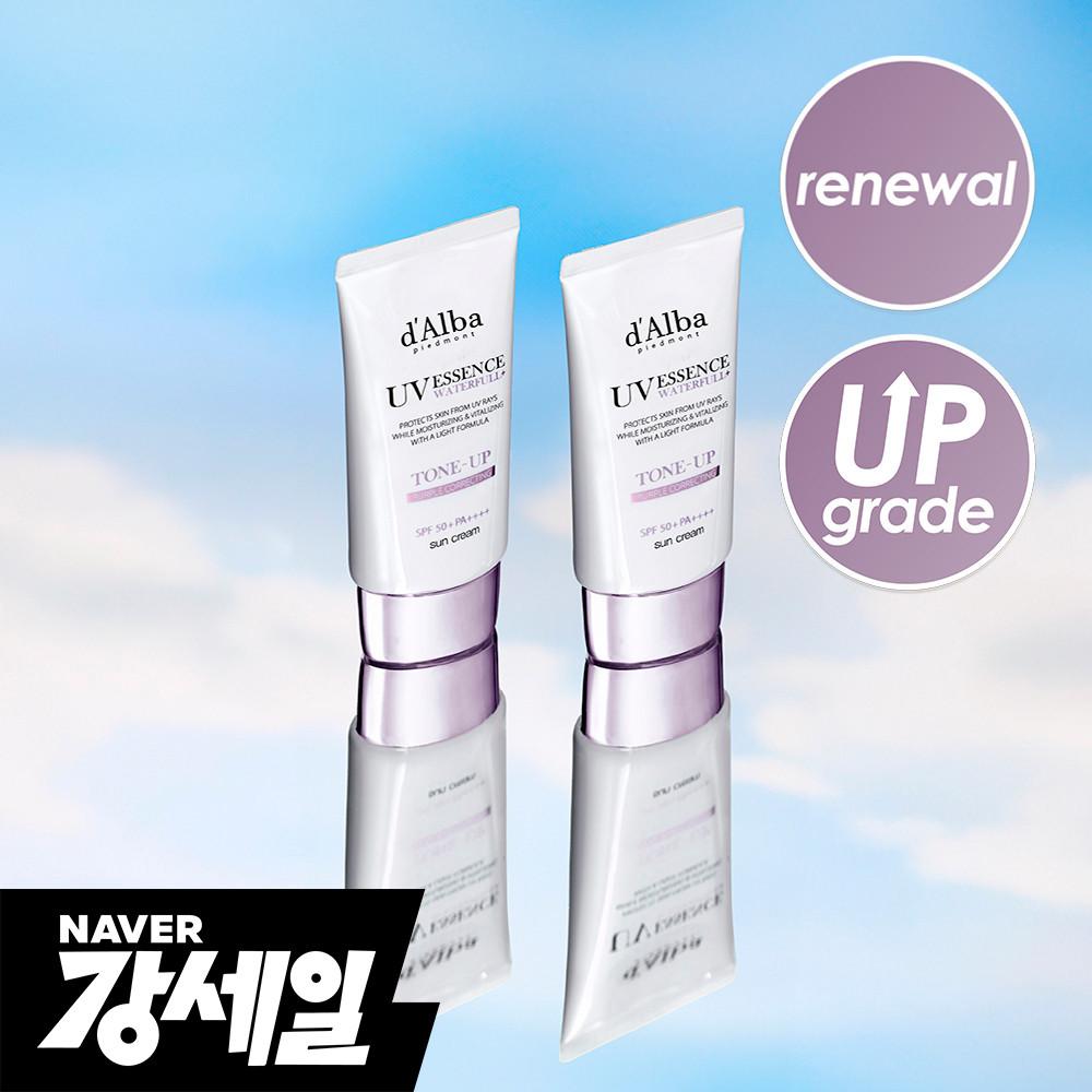 [리뉴얼/NEW] 최대 53% / 달바 비건 워터풀 퍼플 톤업 선크림 50mlX2개