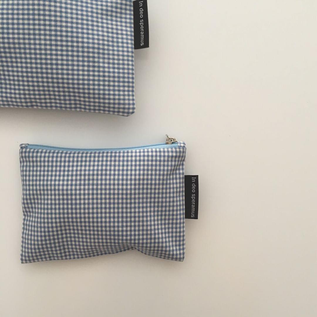 스카이 체크 파우치(Sky check pouch)