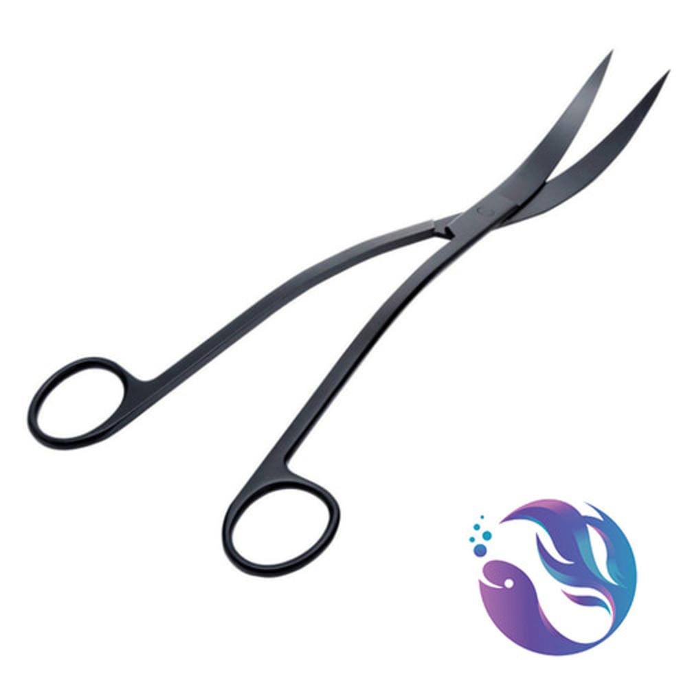 L.P.A 고급형 블랙 웨이브 수초가위 25cm 수초 트리밍용품 블랙코팅