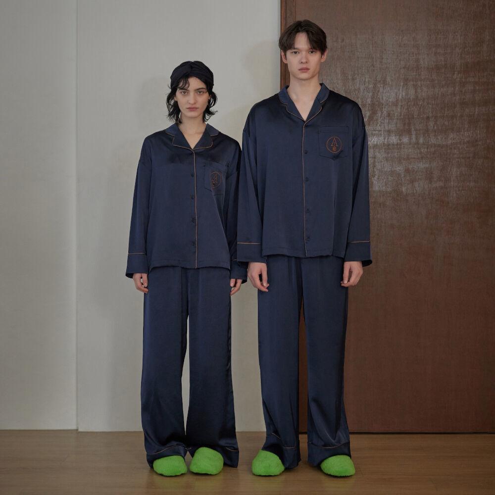 CLASSIC PAJAMA COUPLE SET_wild navy