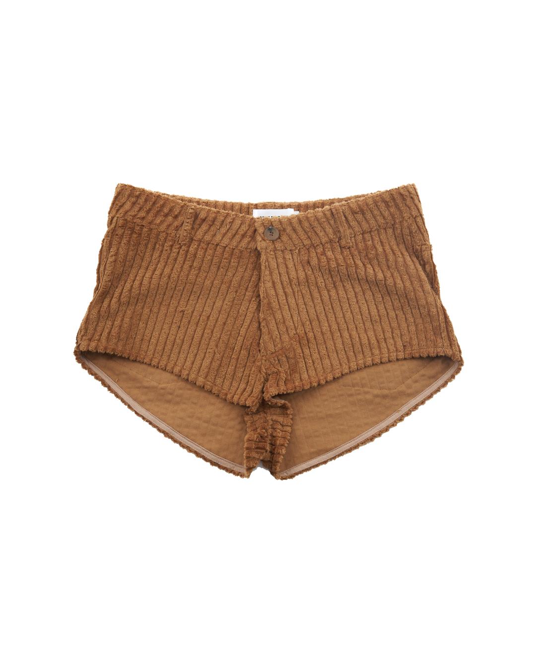 Corduroy Short Pants (Brown)