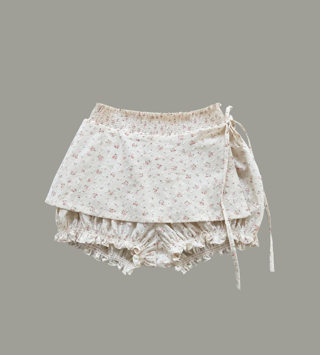 flower balloon pants-beige