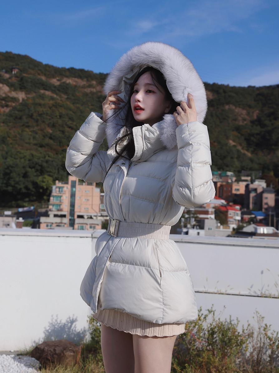 슬림핏 덕다운 폭스퍼 멀티플웨이 패딩 (2colors)