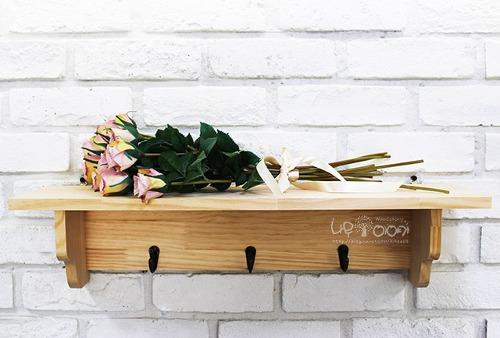 [반제품]탄탄한 원목 선반(가로60cm) - 큼직하고 디테일 좋아요!